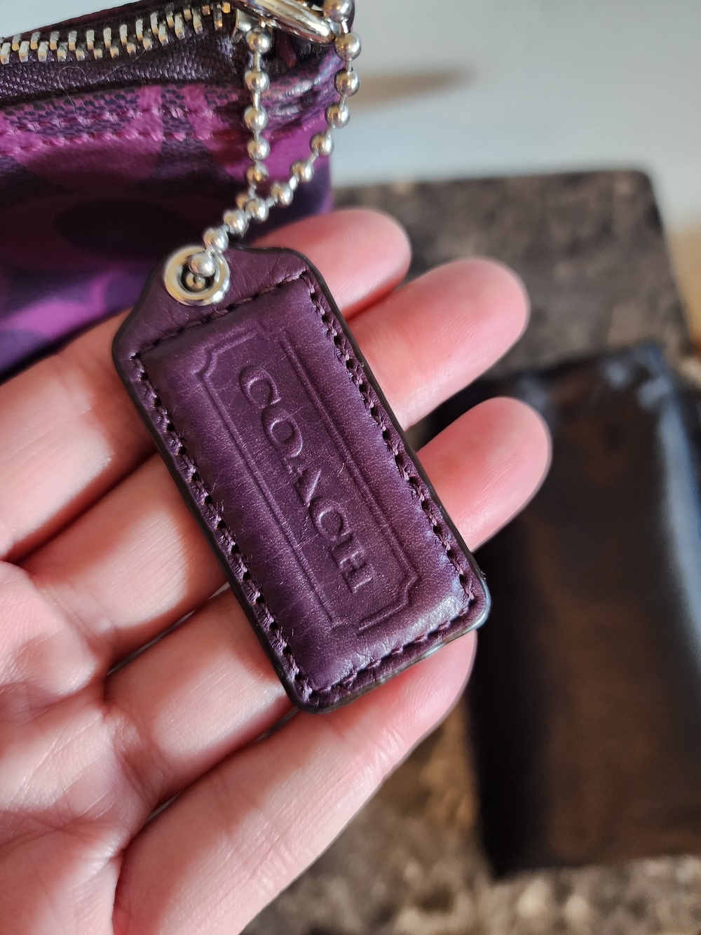 Coach Soho Monogram Zip Shoulder Bag In Deep Plum From 2011 - Picture 9 of 12